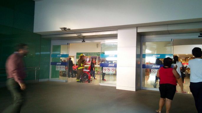 Conato de incendio en el aeropuerto meridano.