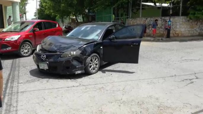 Aparatoso percance en el Centro de Mérida.