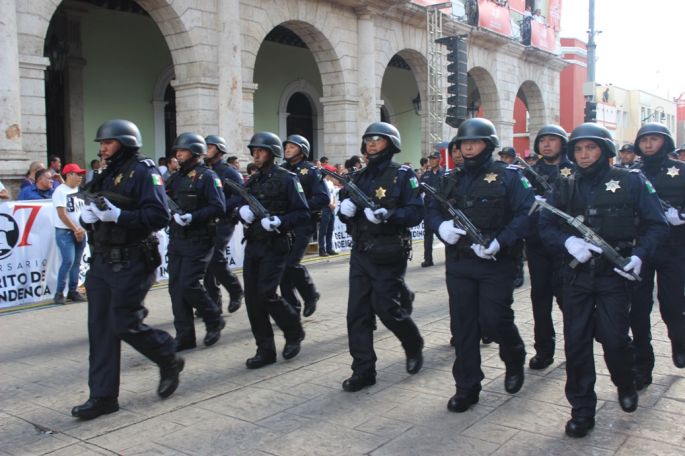 Reporta la Policía de Mérida incidentes menores en el marco del CCVII Aniversario de la Independencia de México