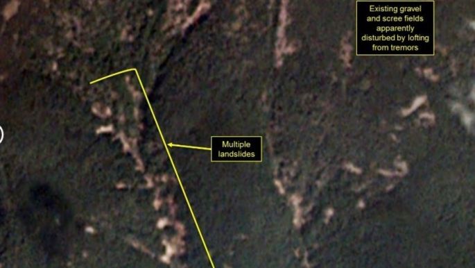 El ensayo nuclear norcoreano provocó corrimientos de tierra