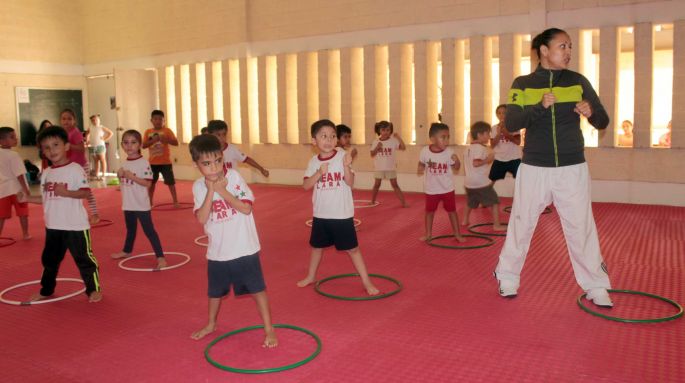 Avanza con éxito la escuelita de TKD en "La inalámbrica".