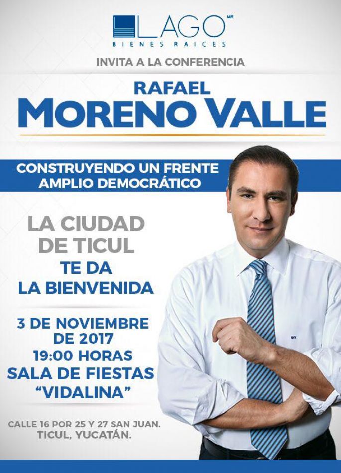 Visita Mérida y Ticul el aspirante presidencial Rafael Moreno Valle
