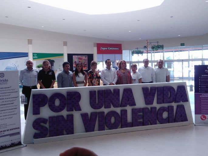 30 organismos, plazas comerciales y empresas se suman a la campaña No más Violencia contra la Mujer