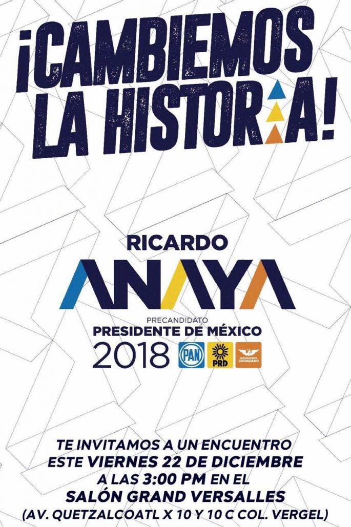 Un acto masivo y reuniones de trabajo, la agenda de Ricardo Anaya en Mérida este viernes