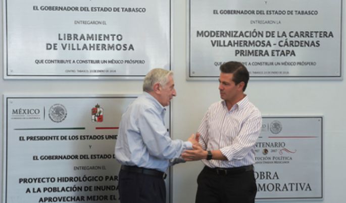 Enrique Peña Nieto entregó obras de infraestructura en Tabasco