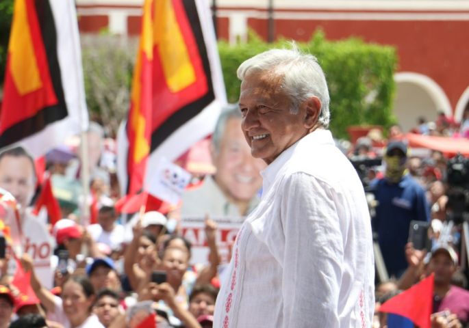 López Obrador en Mérida el 26 de junio de 2018