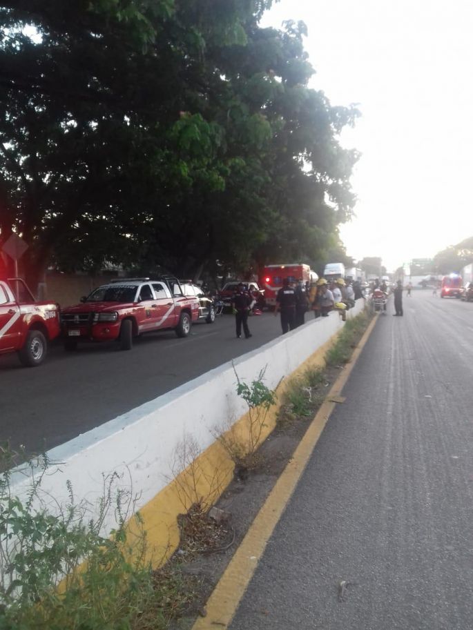 Derrame de ácido en Umán, Protección Civil y la SSP atienden de manera oportuna el reporte