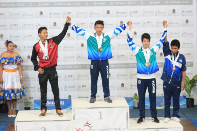 Concluye Yucatán la Olimpiada Nacional en levantamiento de pesa varonil con 8 medallas de oro, 3 de plata y 7 de bronce