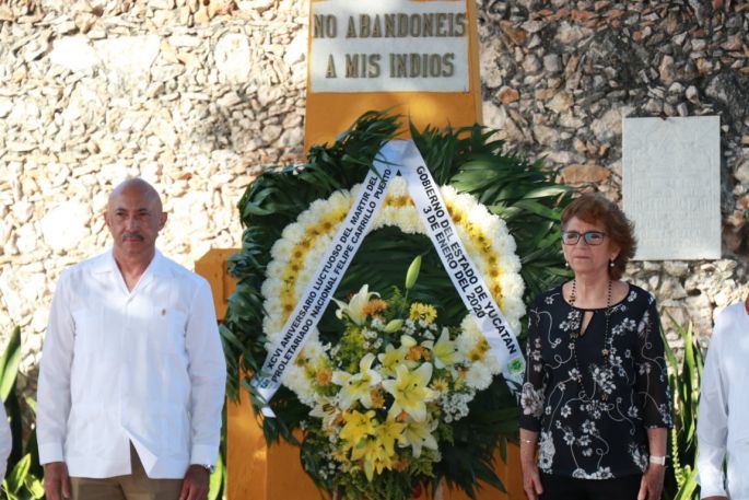 Conmemoran el 96 aniversario luctuoso del prócer yucateco Felipe Carrillo Puerto 