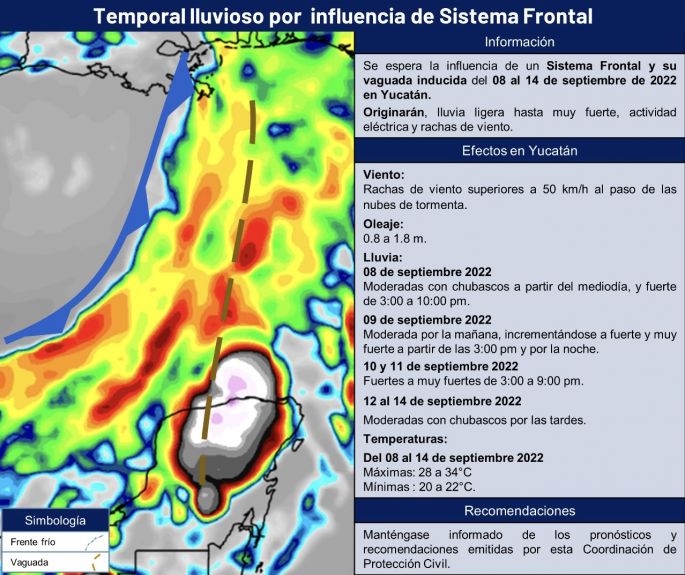 Alertan de semana lluviosa en Yucatán