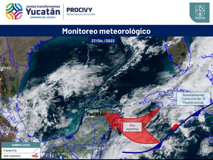 Se disipa frente frío No. 19; recibiremos 2023 en condiciones templadas