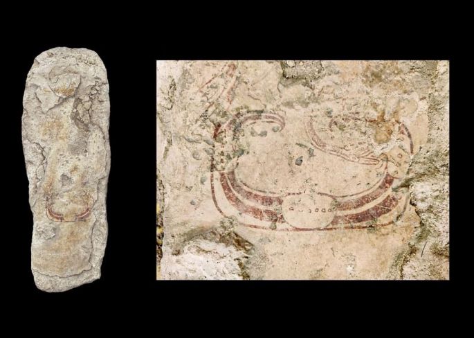 Descubren una tapa de bóveda pintada, clave para descifrar la historia de la Acrópolis de Ek’ Balam