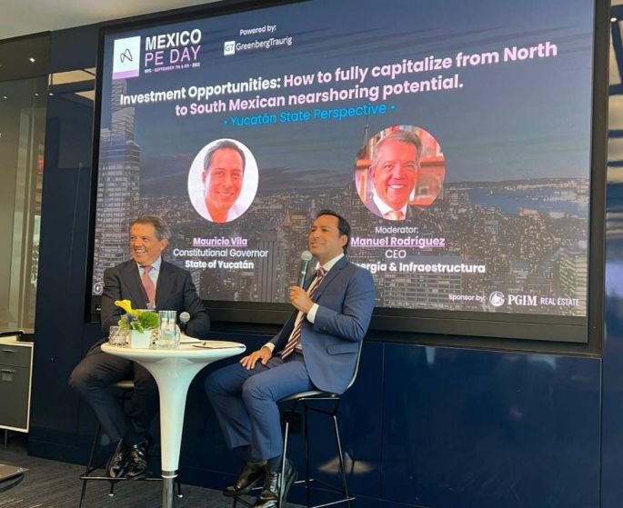 Expone el Gobernador Mauricio Vila Dosal a Yucatán como lugar ideal para invertir