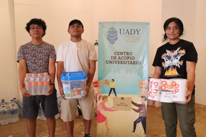UADY habilita 45 Centros de Acopio para damnificados por el Huracán Otis