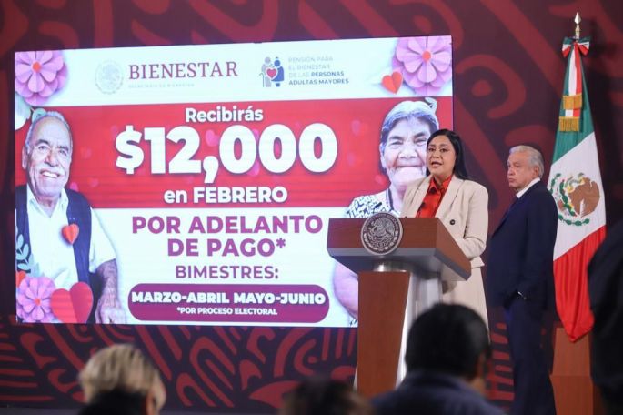 Del 29 de enero al 23 de febrero se realiza el pago adelantado de Pensiones y Programas de Bienestar