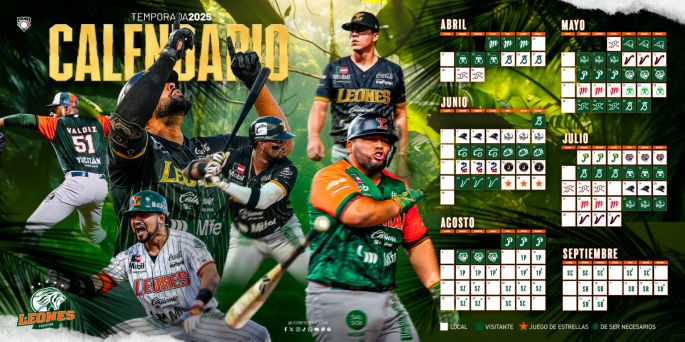 Los Leones de Yucatán revelan su calendario de la Temporada 2025