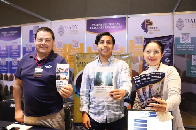 Inauguran la Feria de Posgrados 2025; la UADY participó con una oferta de más 60 programas de posgrados