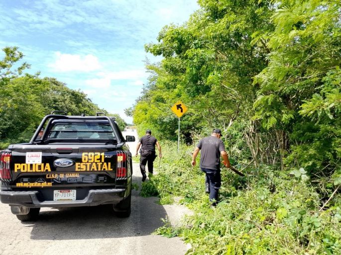 SSP refuerza seguridad vial con limpieza y liberación de señalética
