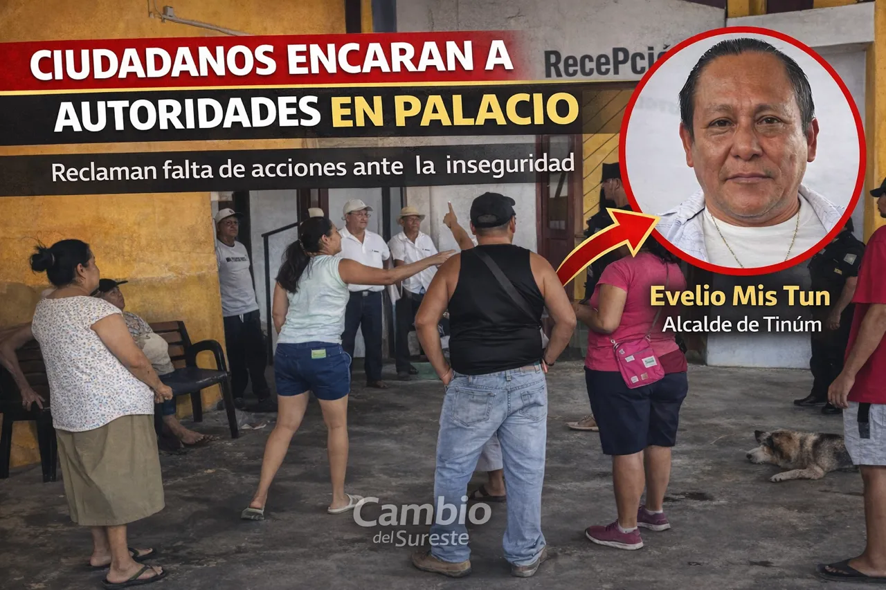 Vecinos de Tinum estallan por ola de robos; acusan que el alcalde Evelio Miss Tun no da la cara