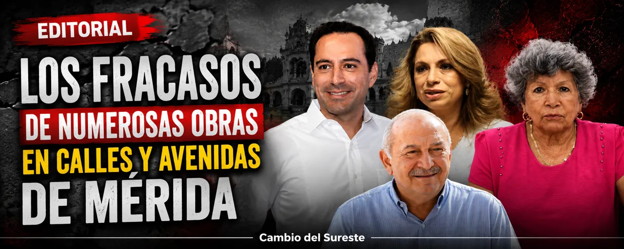 Los fracasos de numerosas obras en calles y avenidas de Mérida